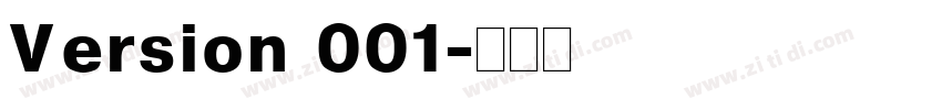 Version 001字体转换